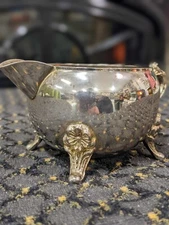 Vintage International Silver Company Silver Plated Footed Creamer- Floral Design