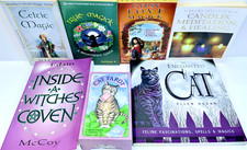 Occult Book Lot Wicca Witch Cat Tarot Set Feline Coven