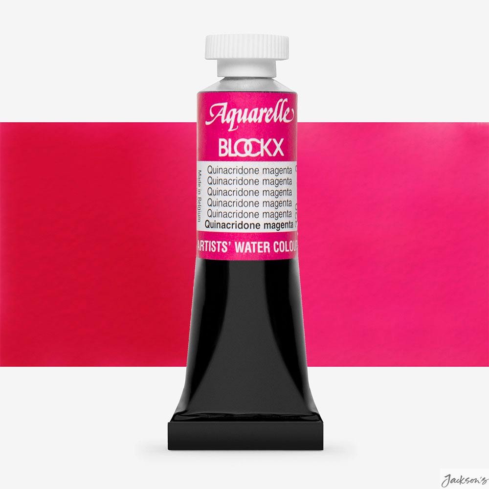 Blockx Watercolour Paint Tube 15ml PR122 Quinacridone Magenta For Artists