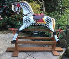 Rocking Horse - Dapple Grey, Handcrafted by OEM: J.Collinson of Liverpool. 