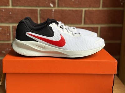 New Nike Revolution Size 10 Mens White Red Black Sneakers Running Shoes