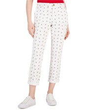 Tommy Hilfiger Womens Cuffed Anchor Hampton Casual Chino Pants, white, 16