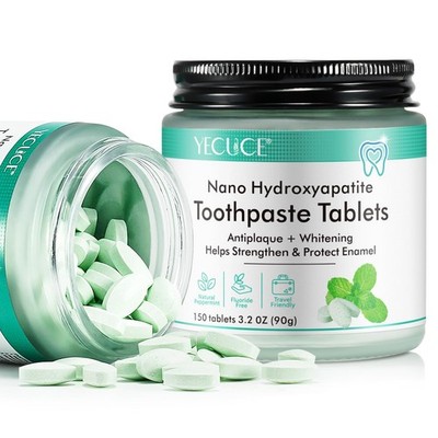 Toothpaste Tablets,150 Nano Hydroxyapatite 150 Count (Pack of 1), Green