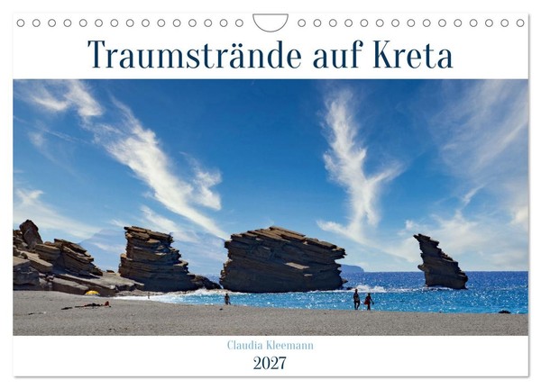 "Calendar 2027 · US Version · Dream Beaches In Crete (Wall Calendar 2027 12\" × 8\""-image