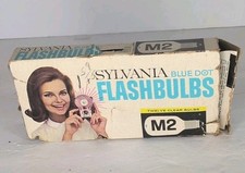 Vintage Sylvania Blue Dot Clear M2 Camera Flashbulbs 8 Bulbs