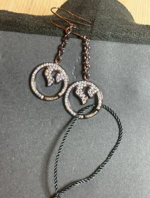 Ohrringe ARMADA NEU Anhänger Damen Flamme Strass Made in Italy