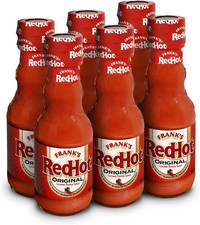 Frank's RedHot Original Cayenne Pepper 148ml Pack of 6 Vegan Hot Chilli Sauce