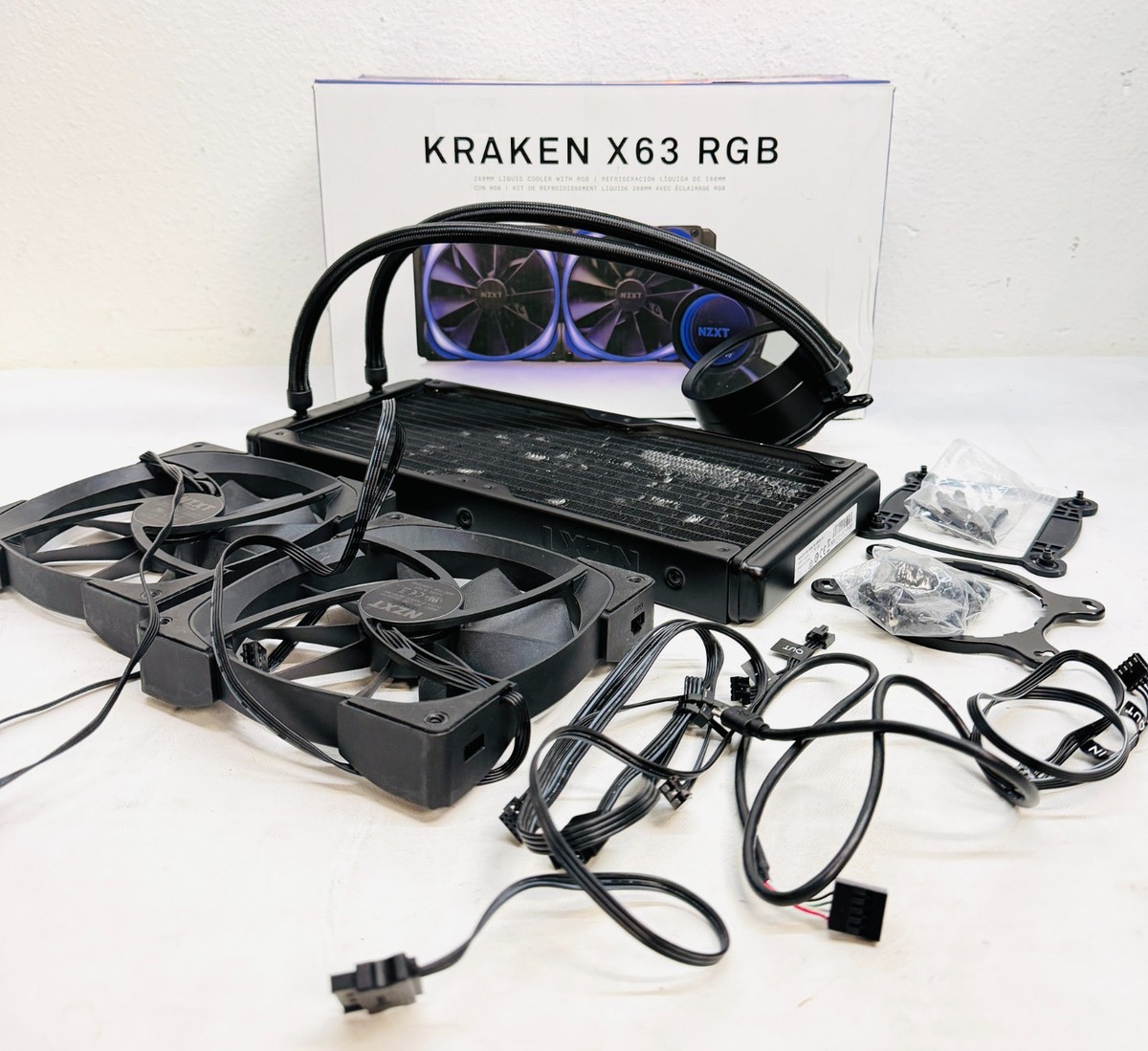 NZXT Black Kraken X63 RGB For Intel AMD 280mm AIO CPU Liquid