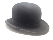 Vintage Antique Dobbs Fifth Avenue Bowler Derby Felt Hat Size 7 Small -Med 1920s