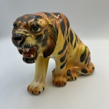 Vintage MCM Ceramic BENGAL TIGERS Figurine St...