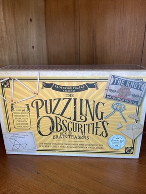 Professor Puzzle the Puzzling Obscurities Box of Brainteasers Like a New