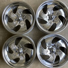 Rare Kmc Slam 20x8.5 Polished Wheels Set Of 4 5x135 5.5 Offset Made In Usa Rare Kmc Slam 20x8.5 Polished Wheels Set Of 4 5x135 5.5 Offset Made In Usa