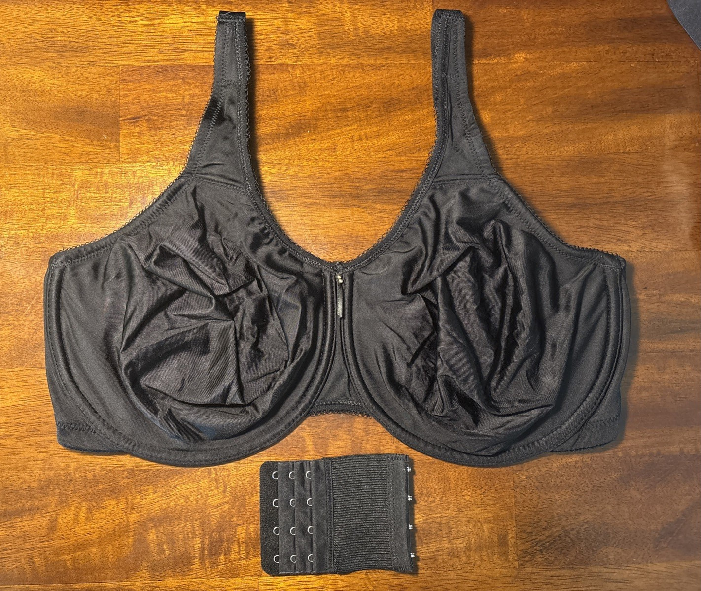 38G Basic Full-Figure Underwire Black Bra Preowned - image 1