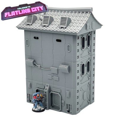 Flatline City Sci-Fi Wohnhaus Komplex Steampunk 28mm Wargaming Gelände