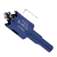 Bi-Metal Hole Saw Kit 27mm (1-1/16"), M42 High Speed Steel Hole Cutter, Blue