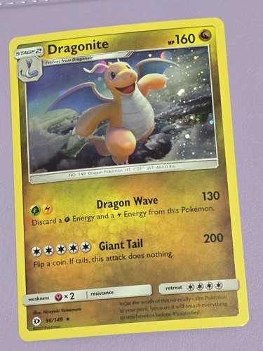 Pokémon TCG Dragonite (Cosmos Holo) 96/149 Sun & Moon Base Set Rare 