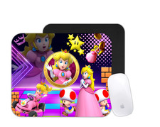 Pink Princess Peach Mouse Pad  Cute Royal Cartoon Desk Mat Gamer Gift