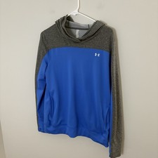 Under Armour Womens Medium Hoodie Blue Grey EUC Cozy Sport R5