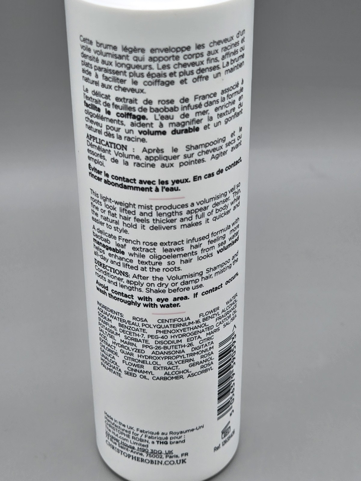 Christophe Robin Instant Volumizing Mist with Rose Water - 5oz / NEW. No Cap