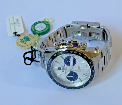 Ball Engineer Hydrocarbon Racer Chronograph Silver Dial COSC Certified