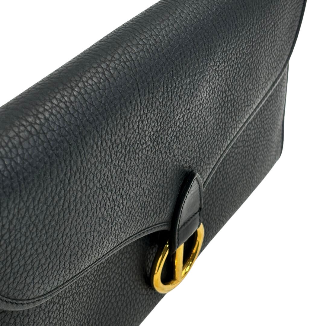 CHRISTIAN DIOR Shoulder bag CD logo Push lock black Vintage Authentic From Japan — image 5