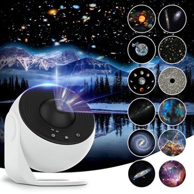 LED Sternenhimmel Projektor, HD Skylight Projector,13 in 1 Planet Discs Galaxy~