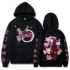 Anime Demon Slayer Nezuko Kamado Hoodie Graphic Print Harajuku Hood Sweatshirt