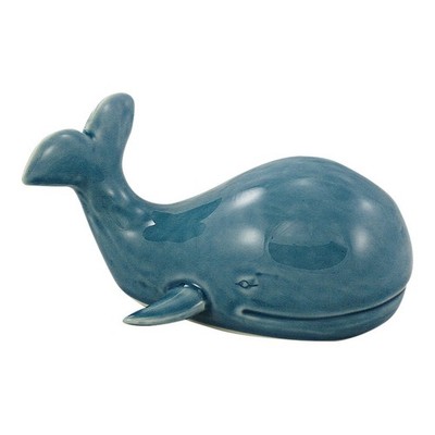 Wal aus Steingut lackiert 15 x 10 cm Sea-Club