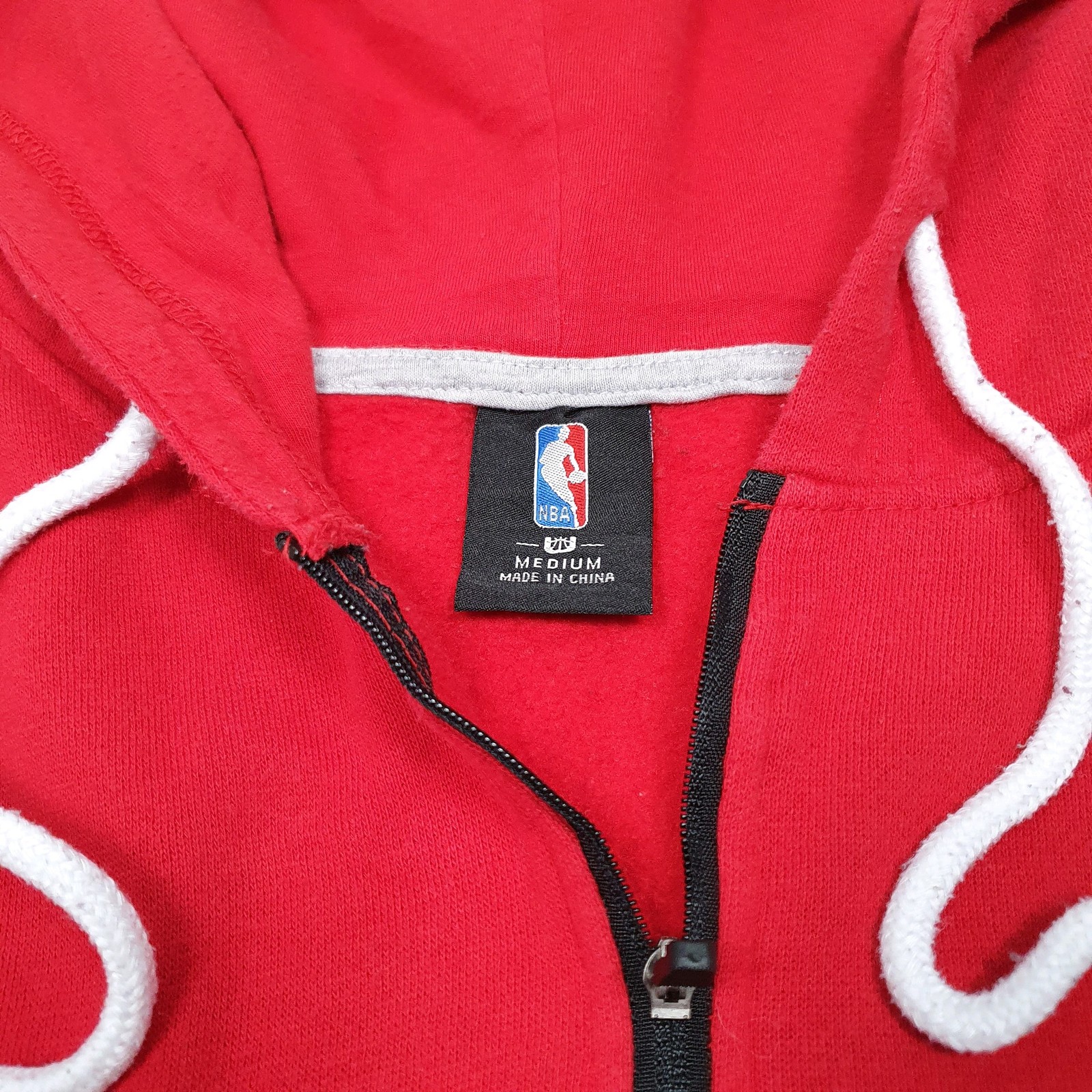 NBA Hoodie Chicago Bulls Basketball Quarter Zip Jumper Sweatshirt Mens M image 2