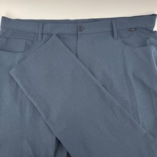 TravisMathew Mens Blue Heather Stretch Golf Pants 5-Pocket Straight Leg Size 42