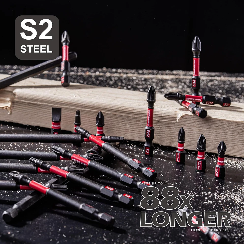 Screwdriver Bit Set with PH1/PH2/PH3/SQ1/SQ2/T20/T25/SL8/SL10 and 1Pcs Impact Bi - Image 4 of 4