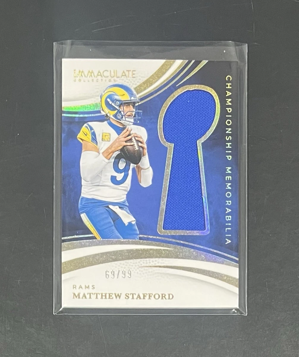 Panini Matthew Stafford Memorabilia Football Sports Trading Cards