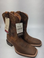 Ariat 8.5d Brown Leather Boots Men's Square Toe Western Style 10010963
