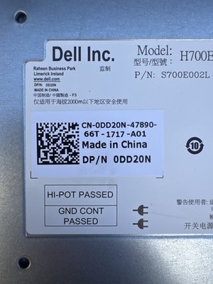 Lot of 2 - Dell DD20N EqualLogic 700W Hot-Swap Power Supply H700E-S0 PS4100 PS61