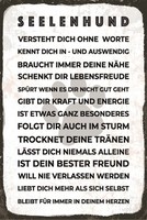 Holzschild 40X30 Cm Seelenhund Schild Deko Geschenk Schild