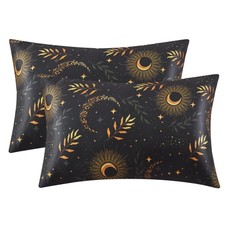 2 Pack Satin Pillowcase Standard 20x26 Inch Silk Pillow Cases Envelope Closure