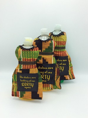Dish detergent dress, kente fabric, dish soap apron, kente cloth gifts,