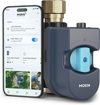 Moen Flo Smart Water Shutoff Valve & Leak Detector with WiFi App Control