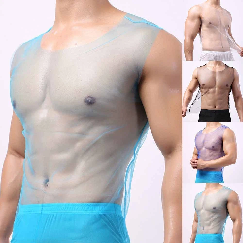 Débardeur Musculaire Homme En Maille Résille Transparente - Respirant - Neuf Avec étiquettes