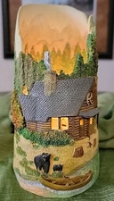 Beautiful Vintage Handpainted Table Top Lamp