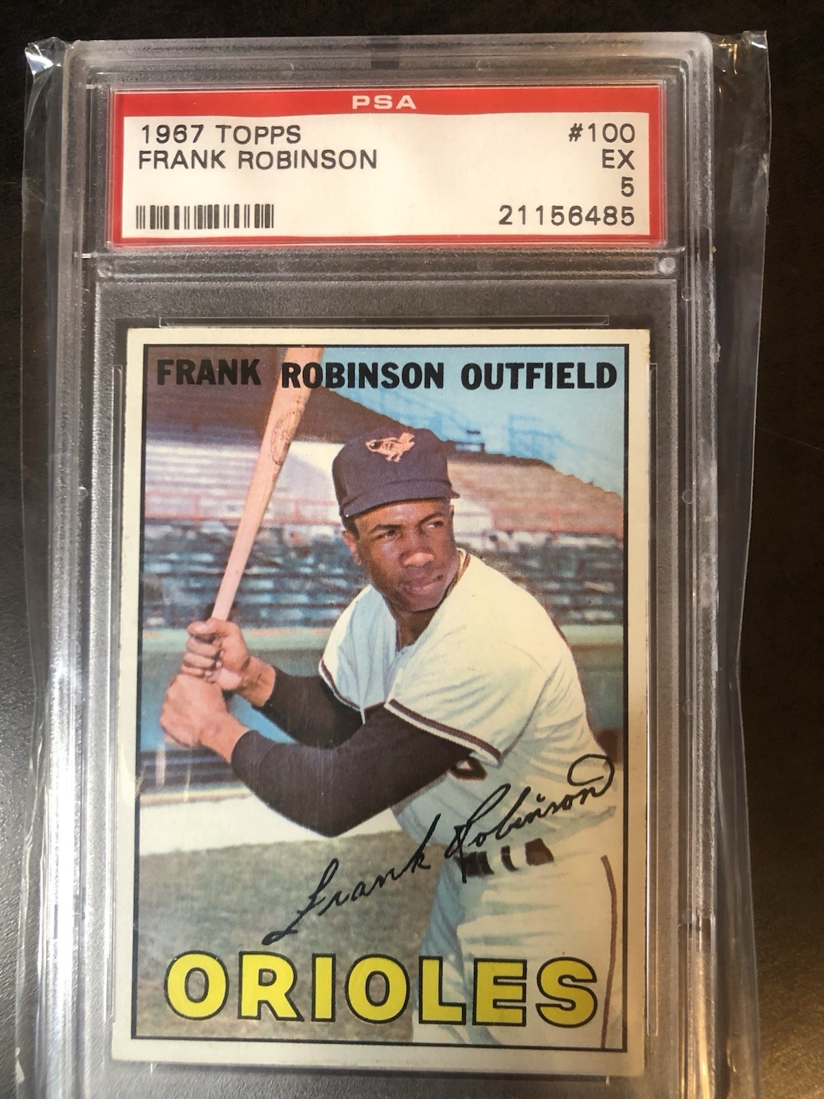 1967 TOPPS #100 FRANK ROBINSON ORIOLES HOF PSA 5