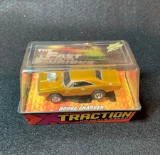 Johnny Lightning Xtraction Slot Car Fast Furious Dodge Charger Mustard Yellow