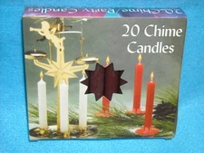 Christmas Angel Chime Candles, Brown, Box of 20, NIB, 1/2" by 4" tall, Free Ship