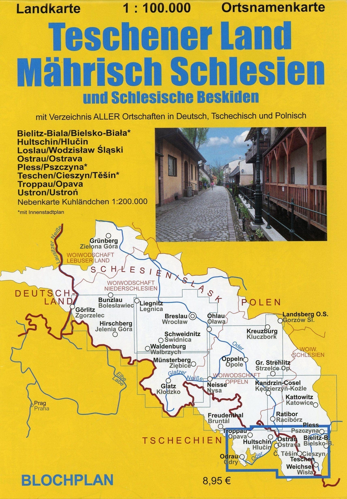 Thumbnail - Landkarte Teschener Land/mährisch Schlesien Und Schlesische Beskiden