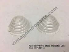 Pair Early Style Clear Indicator Light Lens fits Mercedes W121 W120 190SL Ponton