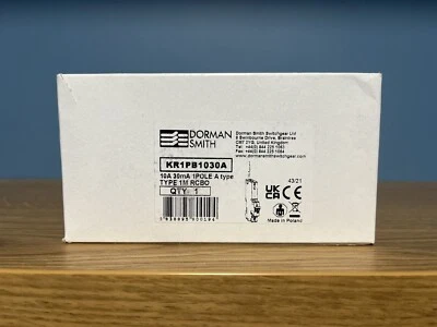 Dorman smith 10amp rcbo KR1PB1030A 30mA 10kA B10