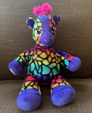Build A Bear Workshop Purple Giraffe Plush Stuffed Animal Multi Color Rainbow