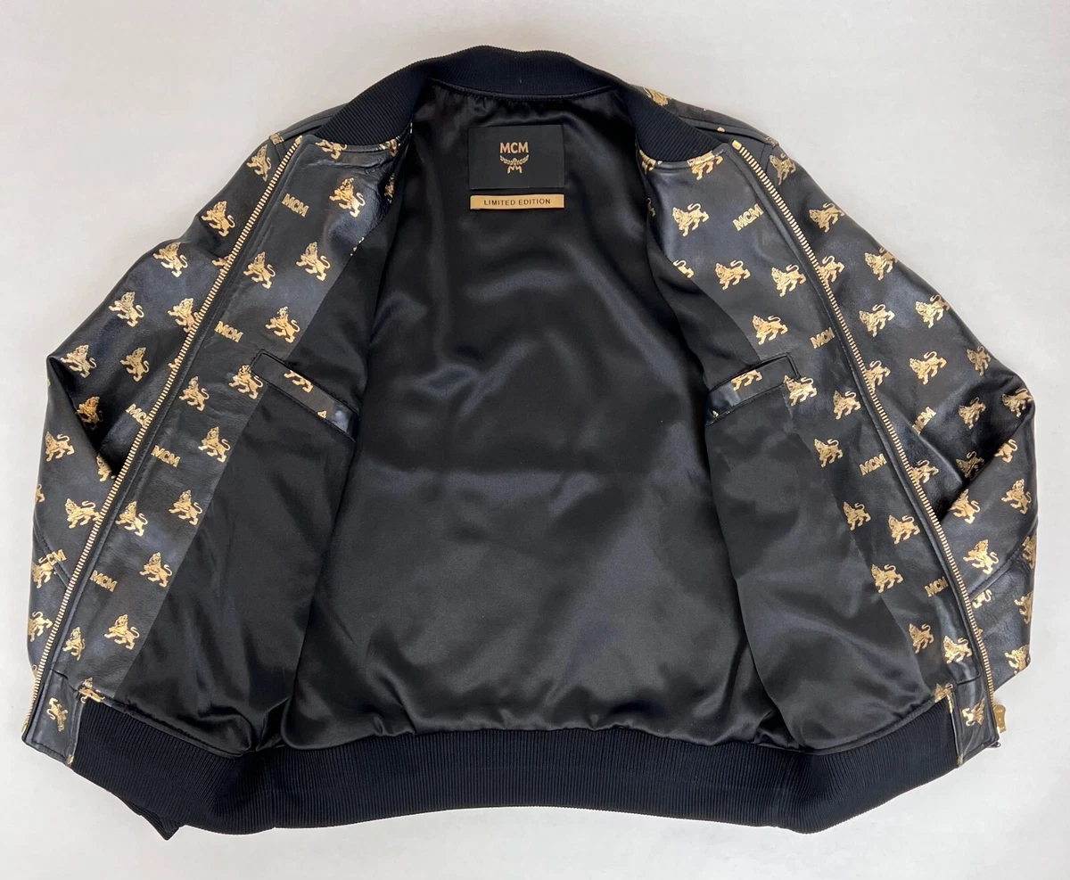 NEW Louis Vuitton Luxury Brand Stripe Gold Bomber Jacket Limited Edition