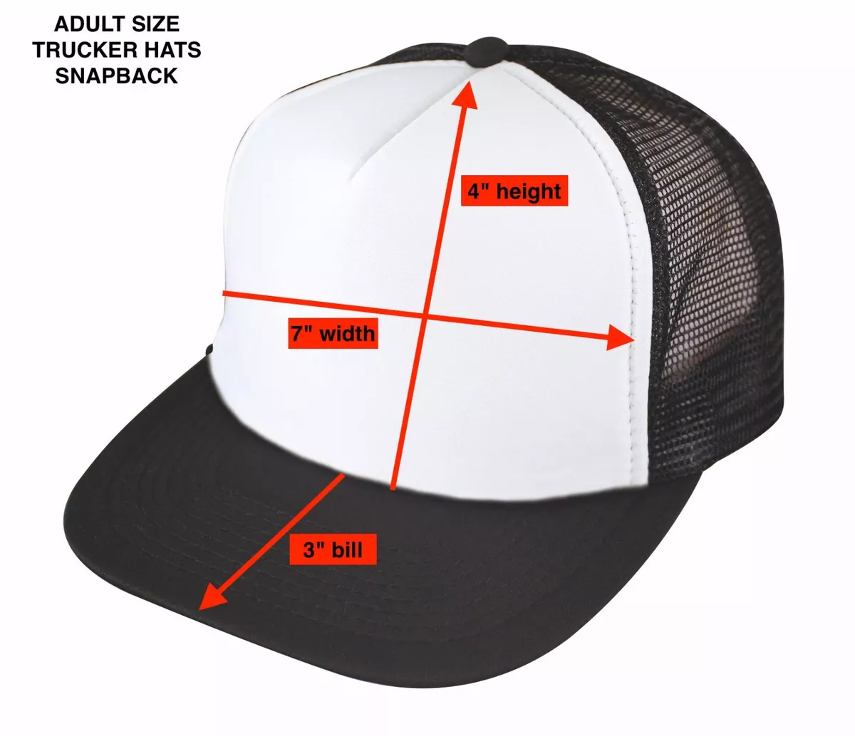 Baseball cap dimensions sales