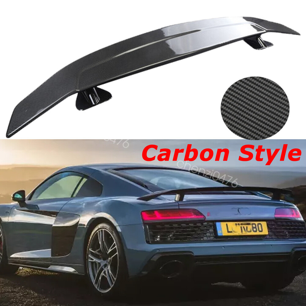 For Audi R8 2008-2023 Carbon Style 46'' Rear Trunk Spoiler GT Style Racing Wing